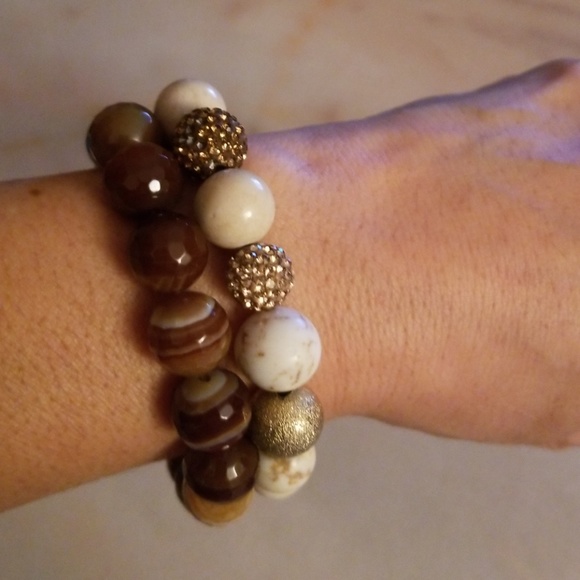 Set of 2 beaded bracelets - Picture 1 of 4